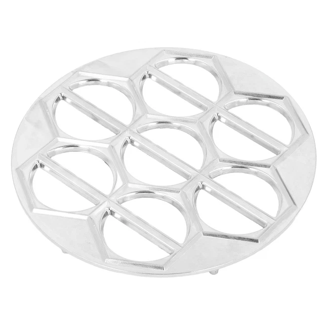 Russian Ravioli Maker Dumplings Aluminum Alloy Pelmeni Maker Pelmeni Meat Dumplings Maker 37 Holes Russian Ravioli Maker Dumplings (Zilver