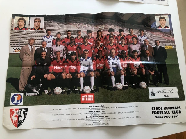 Poster OGC Nice / Rennes - Saison 1985-1986 - Magazine MONDIAL - Excellent état
