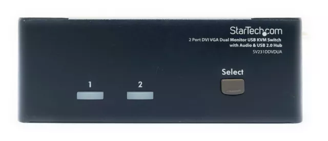 StarTechCom 2 Port DVI VGA Dual Monitor USB KVM Switch SV231DDVDUA 2