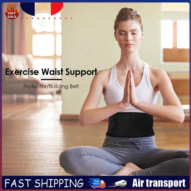 Fitness Sports Waist Support Pressure Protector Body Building Belt (Black) ~
