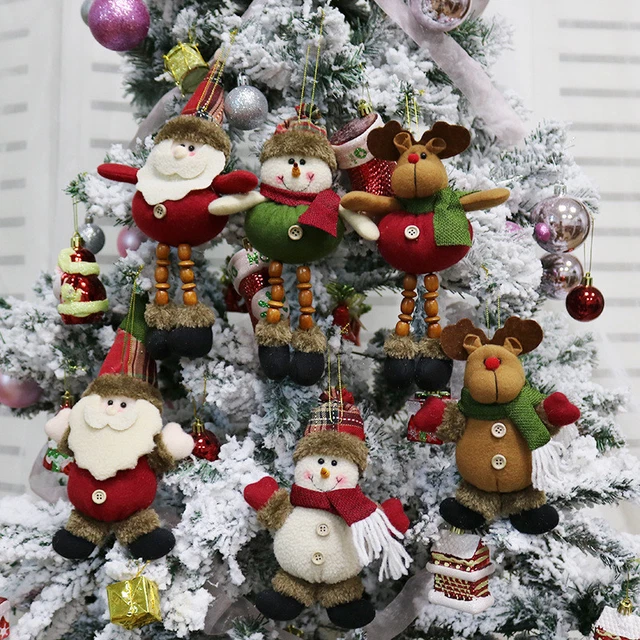 Christmas Gift Santa Claus Snowman Ornament Party Xmas Tree Hanging Decor Doll