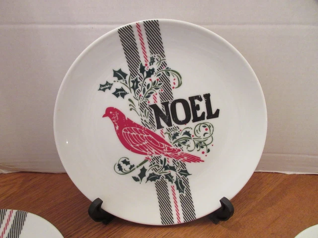 “NOEL” Better Homes & Gardens 4 Appetizer Plates- 8 1/2” NWT 2