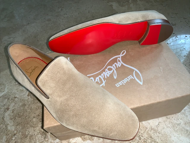 CHRISTIAN LOUBOUTIN DANDELION Flat Suede Loafer Beige Size  display picture 2