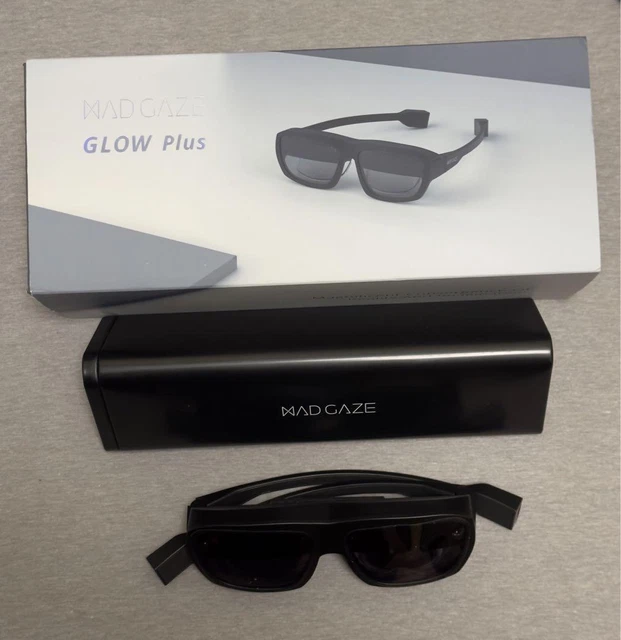 Mad Gaze Glow Plus Augmented Reality Smart Glasses Black USB-C 720P 5MP