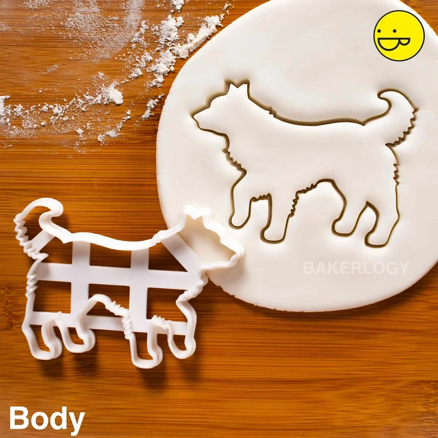 Border Collie Dog Silhouette cookie cutter - herding sheepdog birthday treats