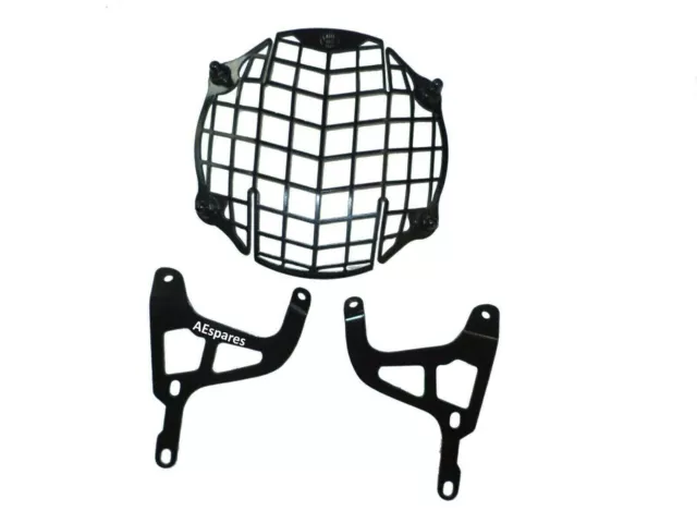 Pour barbecue phare à revêtement en poudre noire Royal Enfield Himalayan 411