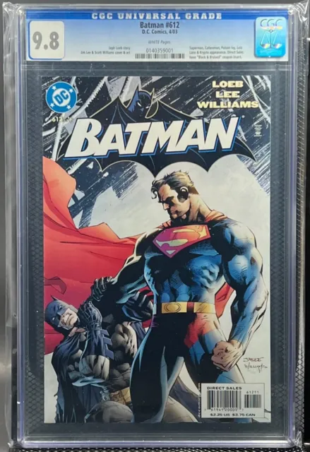 Batman #612 CGC 9.8 Jim Lee Superman Hush DC Comics
