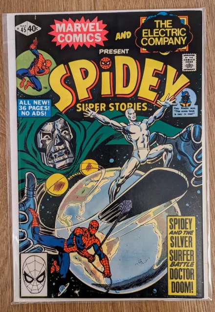 Spidey Super Stories #45 • Dr Doom Silver Surfer • Marvel 1980 • Vf/Nm