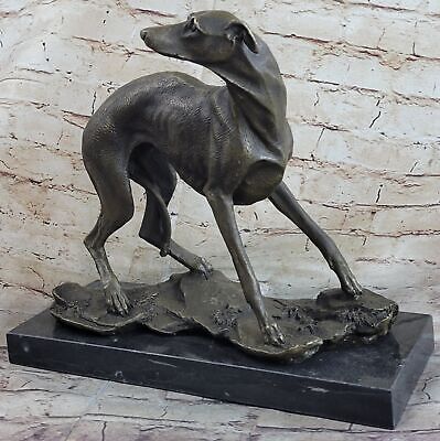 Large Greyhound Whippet Genuine Hotcast Bronze Statue Sculpture Art Deco