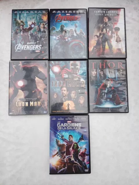 Lot 7 DVD Marvel (Avengers, Iron man, Thor, Captain america, ...)