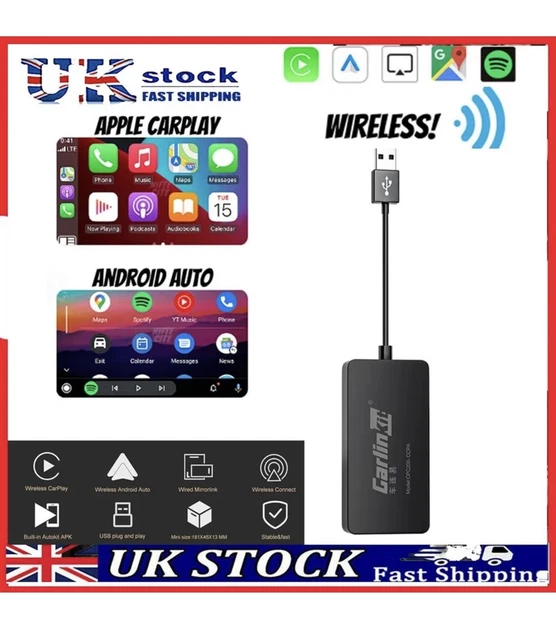 CARLINKIT WIRELESS APPLES CarPlay Wireless Android Auto Dongle Mirror ...