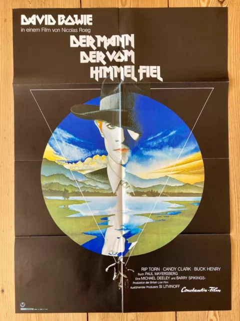 Original Vintage DAVID BOWIE poster The Man Who Fell to Earth RARE Super