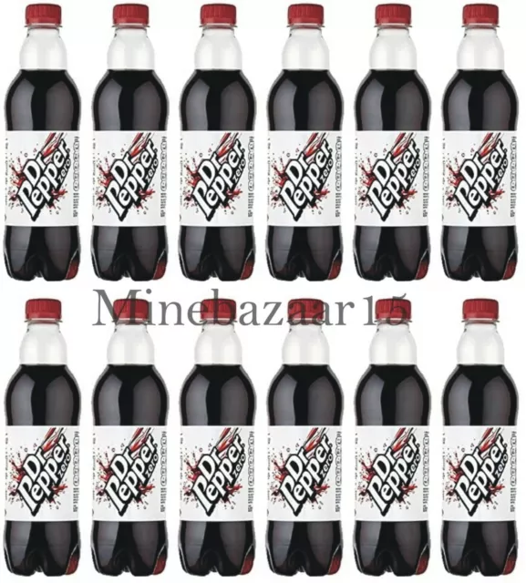 Dr Pepper Zero Fizzy Soda Soft Drink 500ml - Pack Of 12 - UK Free Shipping