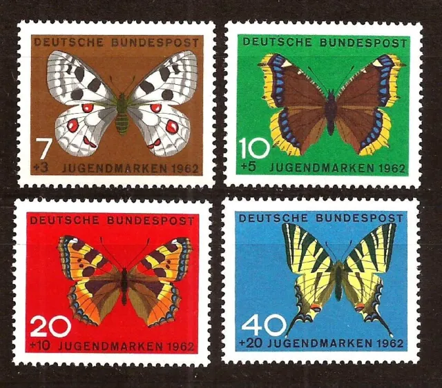 [D6206] BRD, Germany 1962, Full set MNH** Charity Stamps, Butterflies