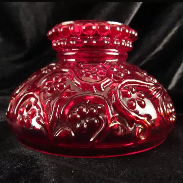 Miniature genuine RUBY RED  Glass Shade for old mini oil lamp