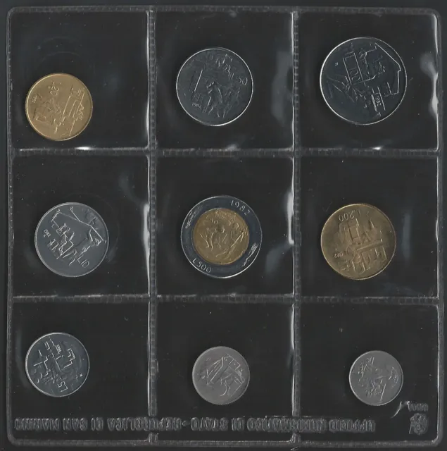 1982 San Marino serie divisionale 9 monete FDC