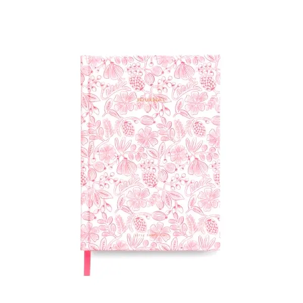 NEW/RRP$54.95 RIFLE PAPER CO. Large Cloth Cover Ruled Moxie Floral Journal