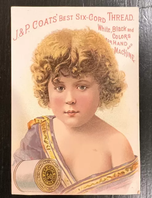 J & P Coats Best Six Cord Thread - Cute Child Victorian Card