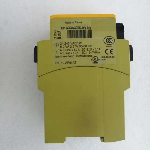 For Pilz PNOZ X3P 24-240VACDC 3n/o 1n/c 1so 777313 Safety Relay Module