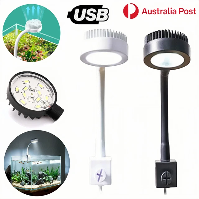 LED Aquarium Light Fish Tank Aqua Plant Lamp Waterproof USB Clip On Lighting AU