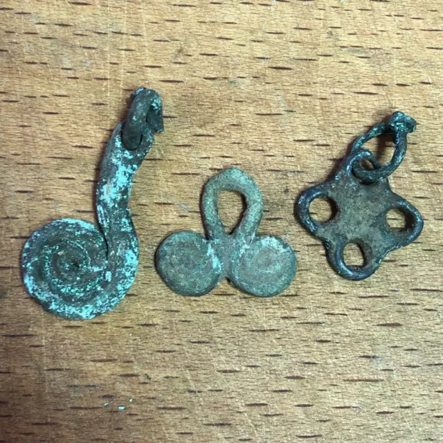 Viking ancient 3 amulets pendants   ornament 7-9 century AD artefacts