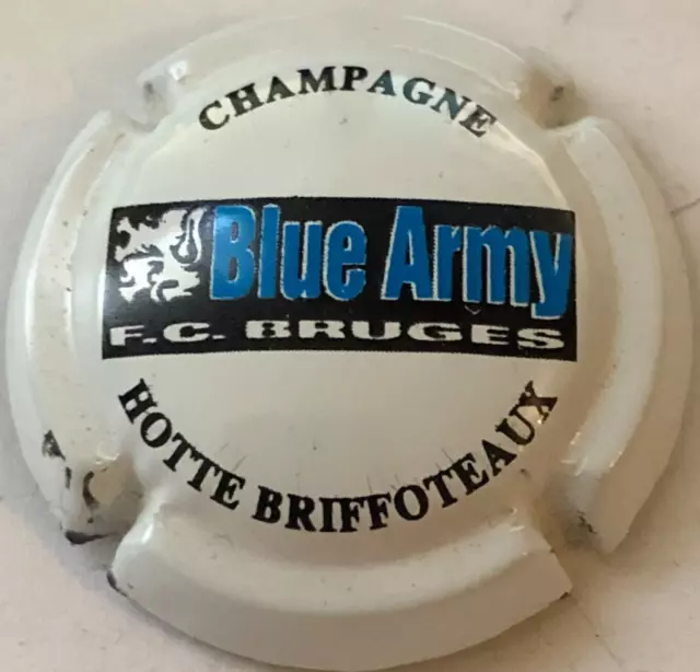 Capsule de champagne HOTTE Thierry cuvée belge (1. Blue Army blanc)