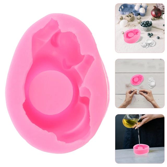 Maceta de flor de gato moho hormigón moho para velas pequeño candelabro para gatos forma