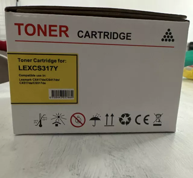 Toner yellow kompatibel für Lexmark CS317 417 517 CX317 417 517   OVP