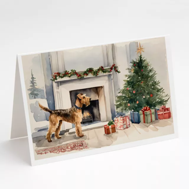 Airedale Terrier Christmas Greeting Cards Envelopes Pack of 8 DAC1216GCA7P