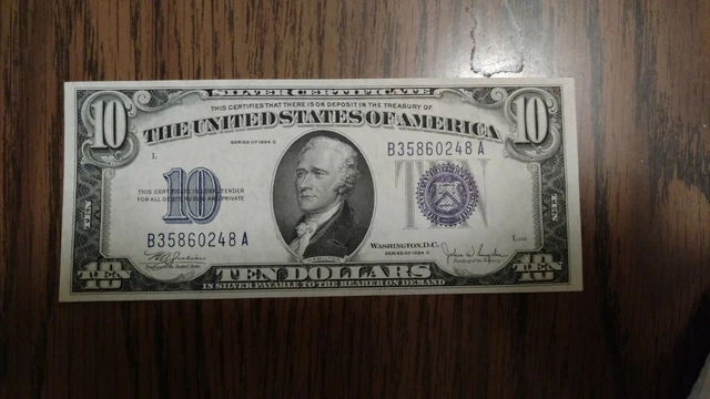 Fr-1704 1934 A $10 Silver Certificate Perfect Uncirculated Big Blue Seal 3
