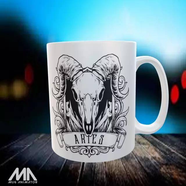 Aries Coffee Mug Zodiac Star Sign Horoscope Birthday Gift