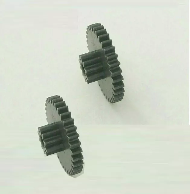 2PCS Double Gear 10 Teeth 0.7 Die + 33 Teeth 0.7 Die Bore 4mm for Deceleration