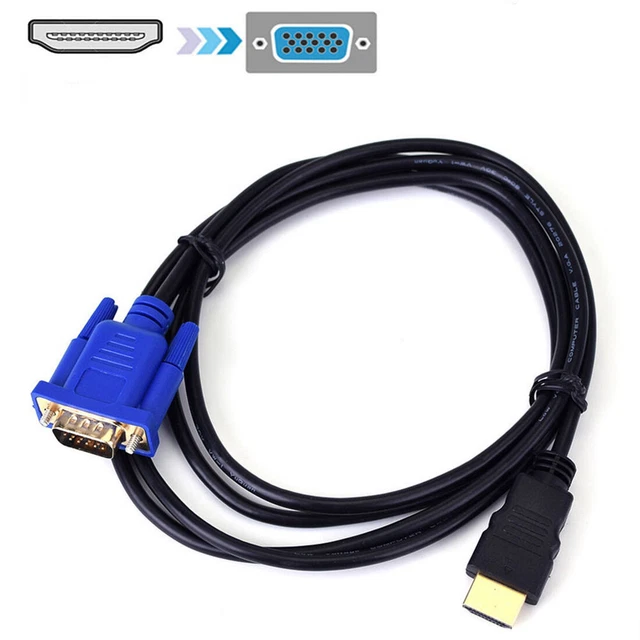 Black HDMI Male to VGA Female Video Converter Adapter Cable for PC TV 1080P PR