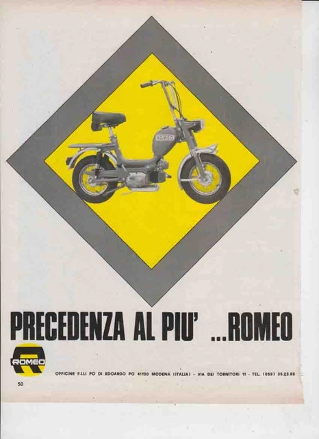 ADVERTISING PUBBLICITÀ MOTO PIAGGIO BRAVO 1976 -SCOOTER ITALIANI EPOCA