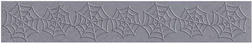 QUICKUTZ 2 x 12" Embossing Folder Border EF - BDR- 043 for HALLOWEEN--Spider Web