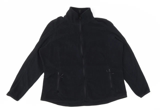 Giacca da donna nera Marks and Spencer taglia 18 cerniera