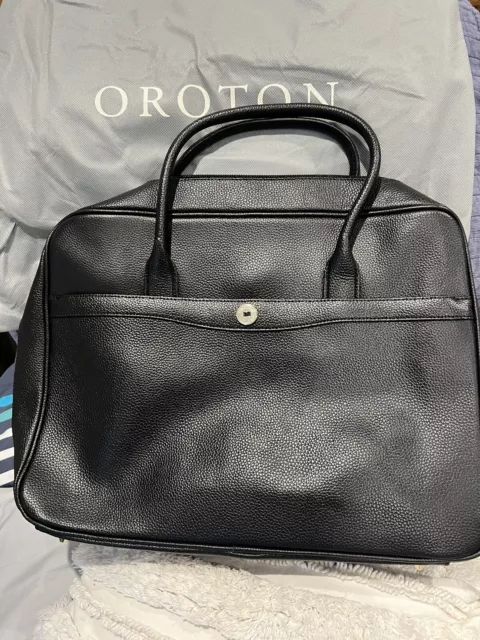 NEW RRP 695 OROTON Melanie Tote Briefcase Work Bag Handbag Leather