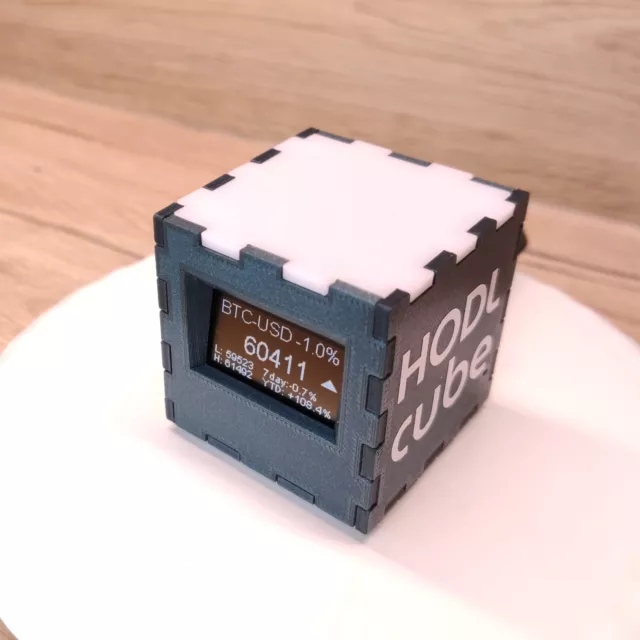 Crypto Ticker Display HODL cube