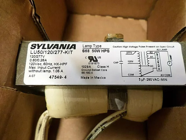 Sylvania LU50/120/277-KIT 50 Watt S68 HPS Core & Coil Ballast Kit 2