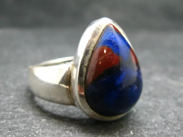 Brownish Red Bustamite Silver 925 Ring from South Africa - Size 9