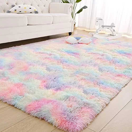 Soft Shag Area Rug Fluffy Rugs for Bedroom, Plush Shaggy Rugs for Living
