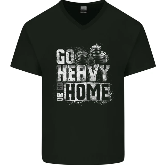 Go Pesante O Go Casa Palestra Allenamento Uomo Scollo A V Cotone T-Shirt