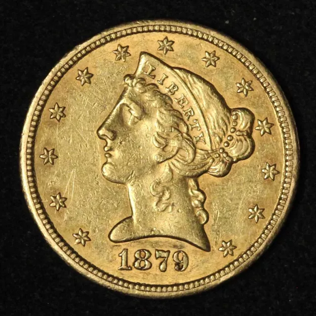 1879-S $5 Liberty Head Gold Half Eagle - Free Shipping USA