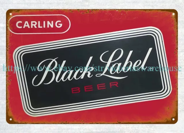 house home decor BLACK LABEL BEER alcoholic drinks metal tin sign