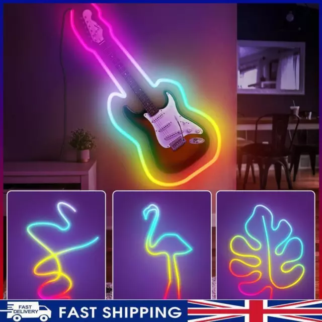 ~ RGB LED Strip Light App Control Neon LED Light DIY Indoor Decor (UK)