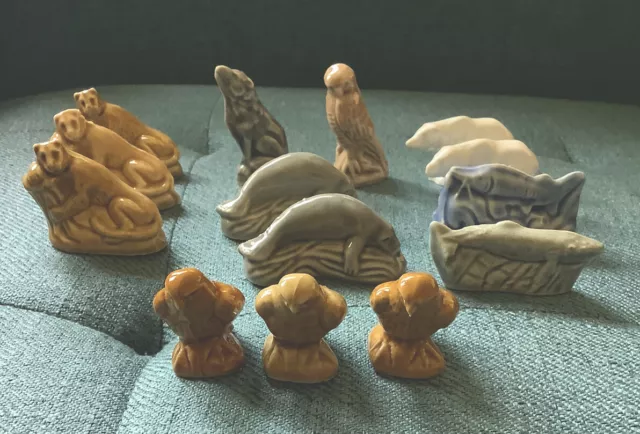 Lot Of 14 Wade Whimsies Red Rose Tea Endangered Species Series Figurines