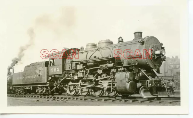 1B195 Rp 1949 Western Maryland Railroad 2-8-0 Loco #762 Elkins Wv