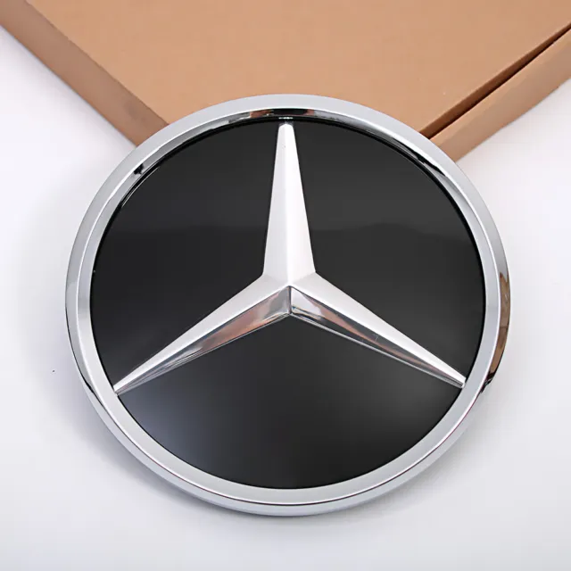 Front Grille Silver Mirror Emblem Badge For 2015-2019 Mercedes Benz GLC GLE GLS