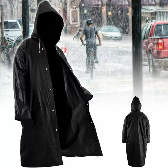 Waterproof Rain Coat Poncho Raincoat Eva Cloth Long Outdoor With Hat Women Men