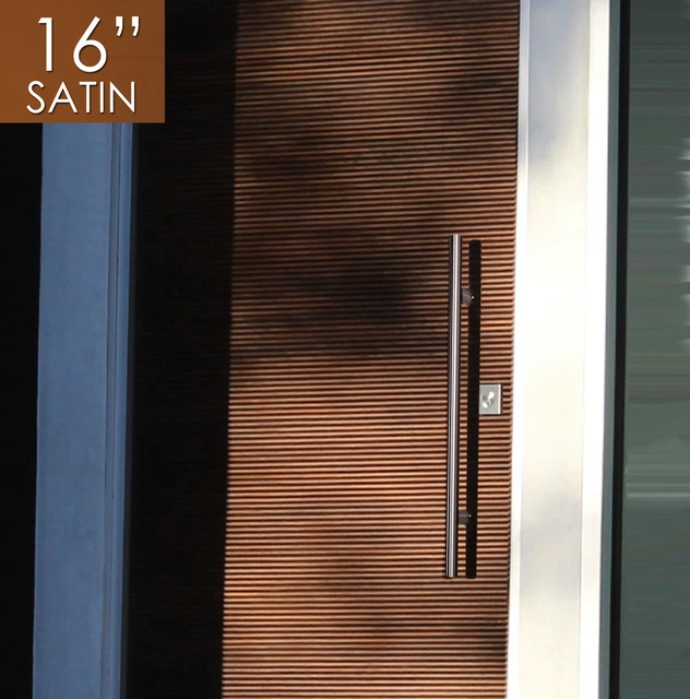 Pull Push 16" Handles,Entrance Entry Front Door, Ladder, Interior/Exterior,Satin